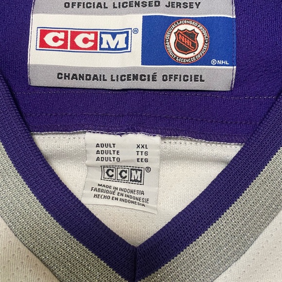 CCM Los Angeles White and Purple Men's Jersey - Picture 4 of 4